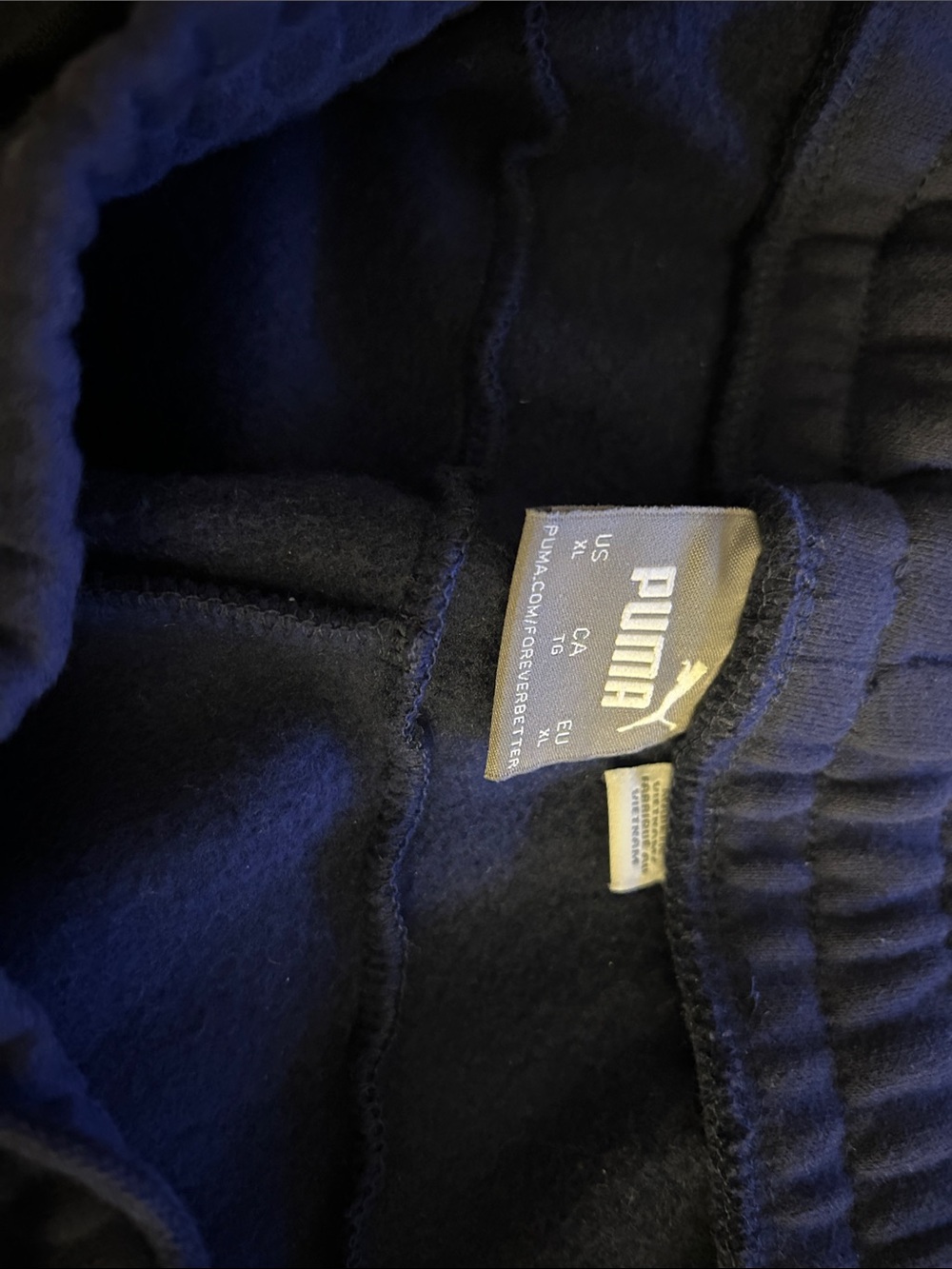 Puma Navy Blue Women's Track Joggers (fleece inside) - Picture 6 of 6